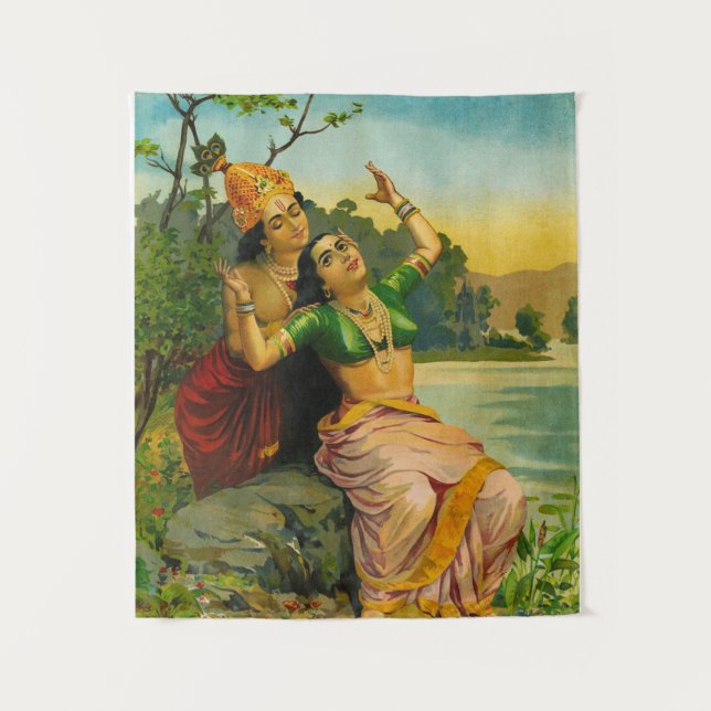 Tapete De Parede Radha Bilas por Raja Ravi Varma (Frente)