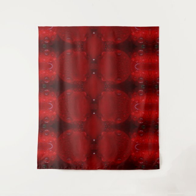 Tapete De Parede Rainy Red Dianthus Ikat 6 (Frente)