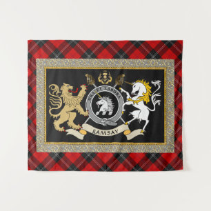 Tapete De Parede Ramsay Clan Crachá & Tartan Personalizado