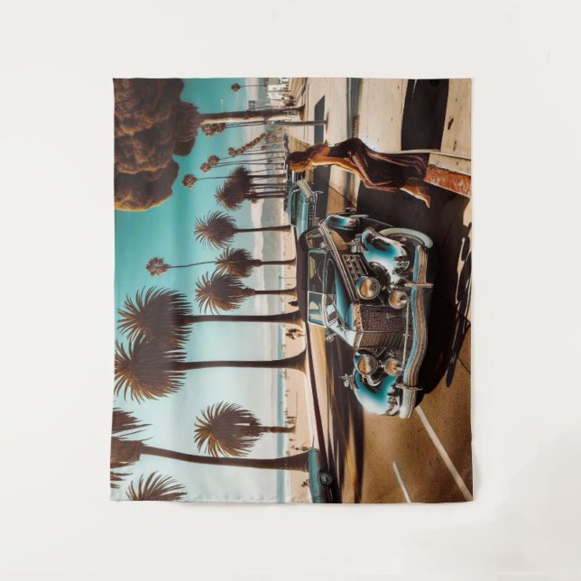 Tapete De Parede Rapariga com Carro (Frente)