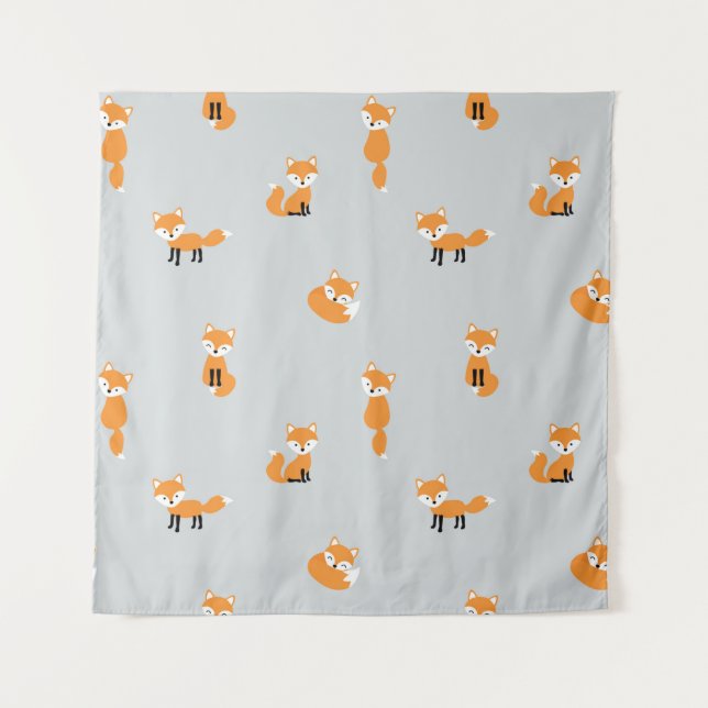 Tapete De Parede Raposa padrão uniforme (Frente)