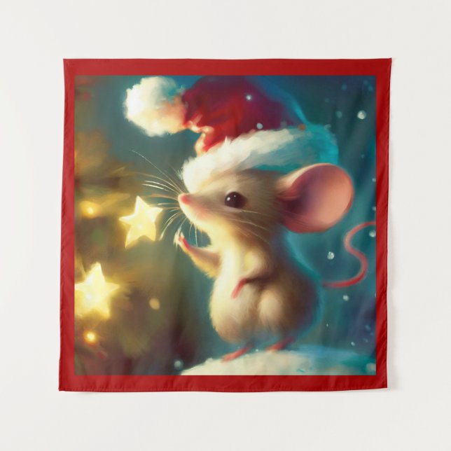 Tapete De Parede Rato de Natal 1 (Frente)