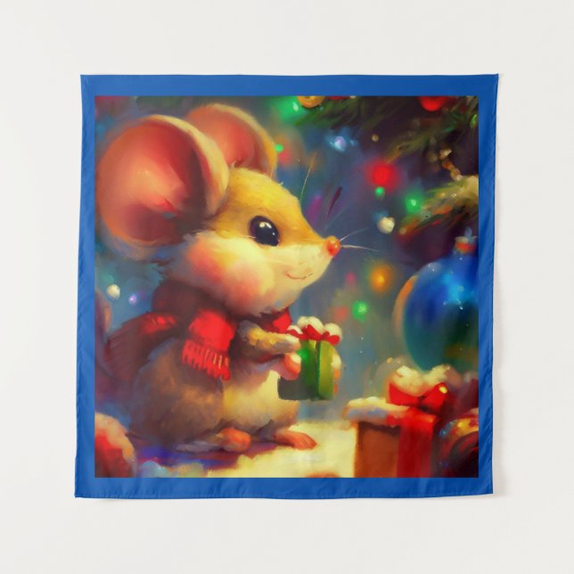 Tapete De Parede Rato de Natal 2 (Frente)