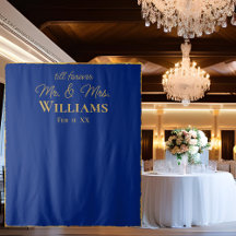 Real Borda Dourada Sr.ª Wedding Wall Backdrop