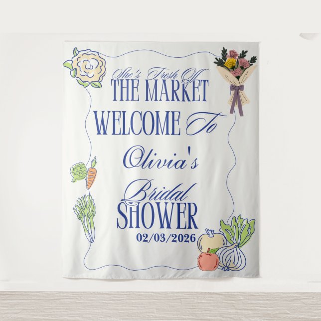 Tapete De Parede Recém Chegada ao Mercado Chá de Panela Bem-vindo a (Frente)