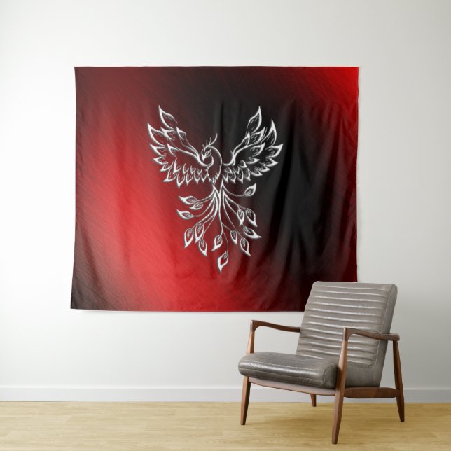 Tapete De Parede Red Black Ashes e Phoenix (In Situ (Horizontal))