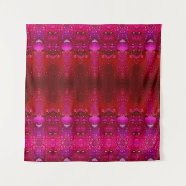 Tapete De Parede Red Dianthus Ikat 6 (Frente)