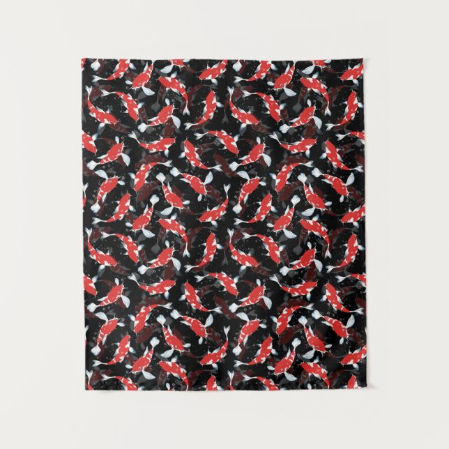 Tapete De Parede Red Koi Fish Pattern (Frente)