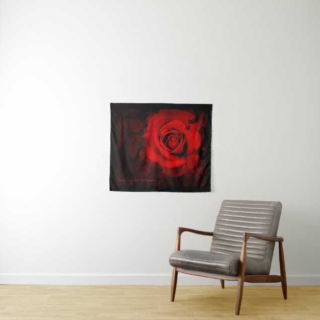 Tapete De Parede Red Rose [Tapestry] (In Situ (Horizontal))