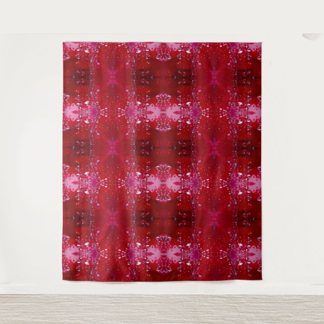 Tapete De Parede Red Snapdragon Ikat (Frente)