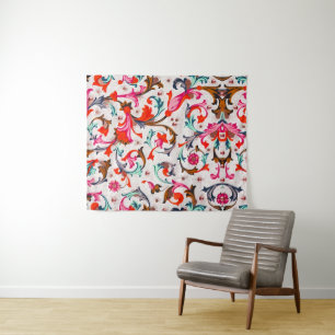 TAPETE DE PAREDE REDEMOINHOS FLORAIS FLORENTINOS RENASCENTISTAS, FL