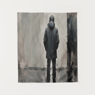 Tapete De Parede Reflexão Solitária – Arte Minimalista
