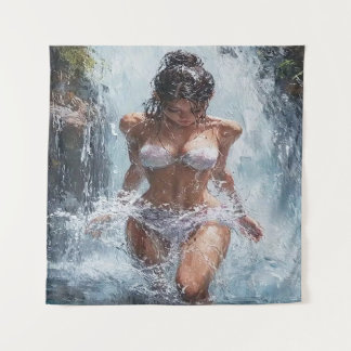 Tapete De Parede Refreshing Under a Waterfall