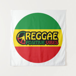 Tapete De Parede Reggae Music com vibrações positivas e bandeira de