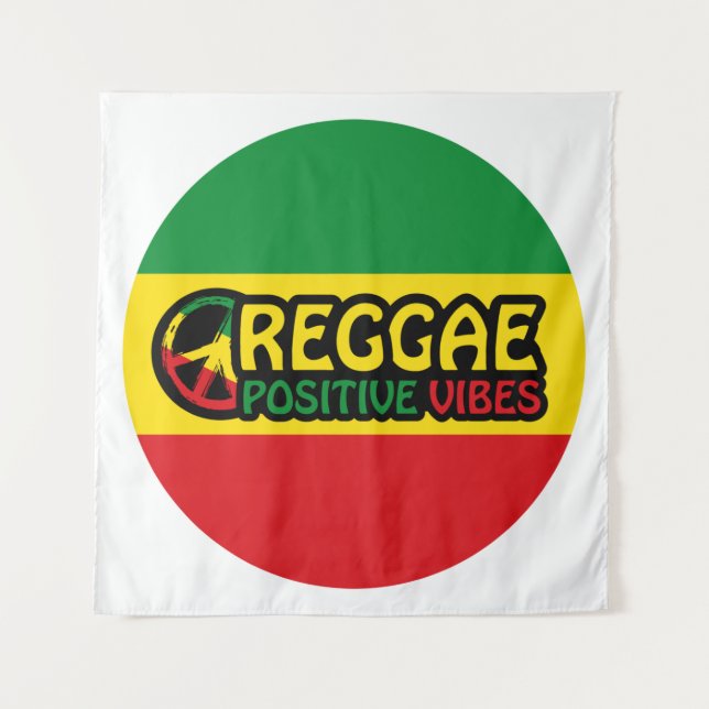 Tapete De Parede Reggae Music com vibrações positivas e bandeira de (Frente)