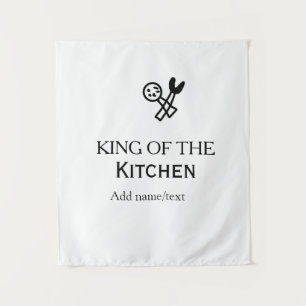 Tapete De Parede Rei do chef de cozinha adicionar nome coroa ha