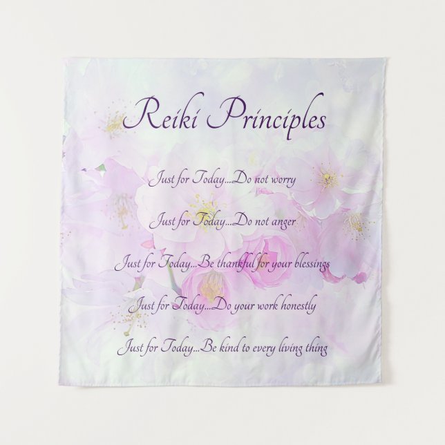 Tapete De Parede Reiki Principles Pink Blossom design (Frente)