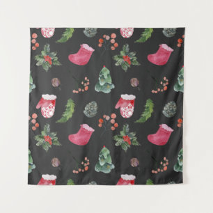 Tapete De Parede Reindeer de Natal: Padrão Sem Costura