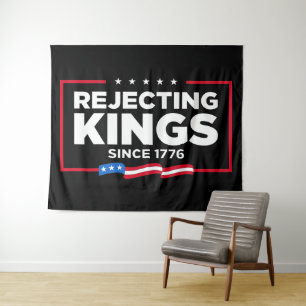 Tapete De Parede Rejeitando Reis desde 1776 Bandeira Patriótica dos