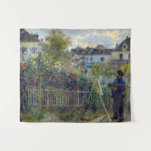 Tapete De Parede Renoir - Claude Monet Pintando em seu Jardim
