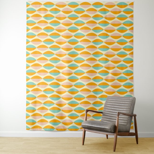 Tapete De Parede Repeating geometric pattern in beige background (In Situ)