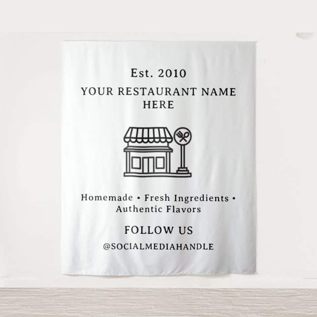 Tapete De Parede Restaurante ou Promocional de hotel (Frente)