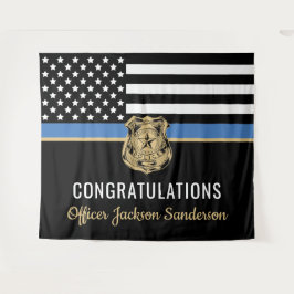 Tapete De Parede Retirada de Parabéns de Sinalizador de Linha Azul 