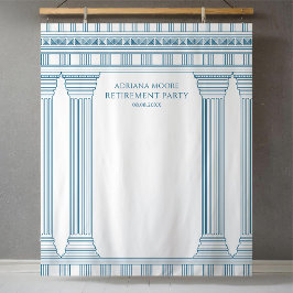 Tapete De Parede Retirement Party in blue