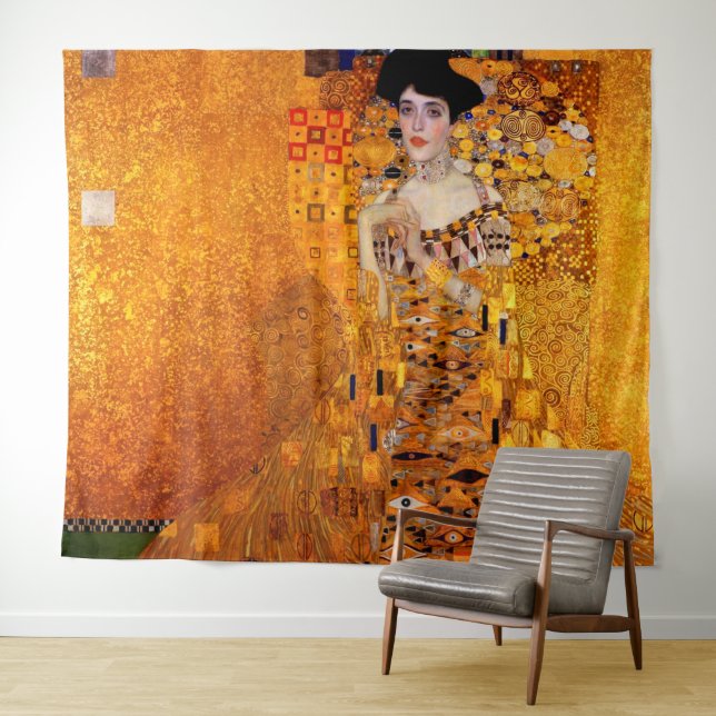 Tapete De Parede Retrato de Adele Bloch-Bauer por Gustavo Klimt (In Situ (Horizontal))