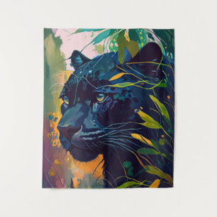 Tapete De Parede Retrato de Animais-Leopardo Pintando Vida Selvagem