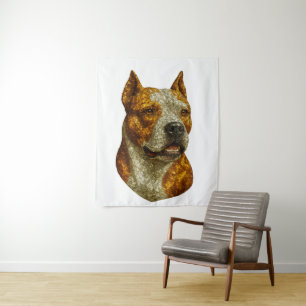 Tapete De Parede Retrato de Cachorro Pitbull