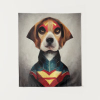 Retrato de Cachorro Super-Herói | Beagle