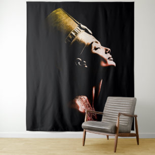 Tapete De Parede Retrato Minimalista da Rainha Egípcia Nefertiti
