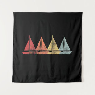 Tapete De Parede Retro de Barcos de Navegação