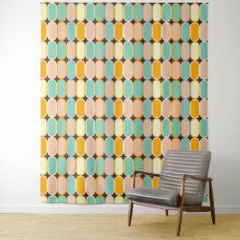 Tapete De Parede Retro geometric pattern with vertical ovals