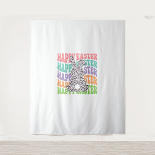 Tapete De Parede Retro Groovy Felz pascoa Leopard Rabbit Mulheres G