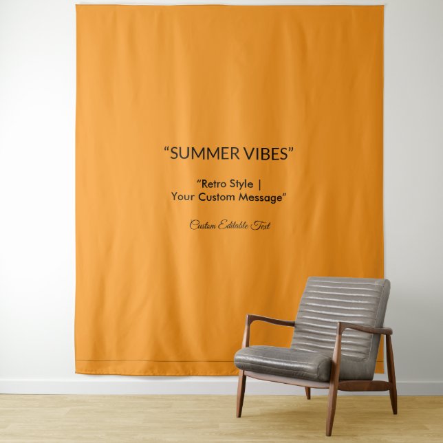Tapete De Parede Retro Orange Texture – Summer Vibes Art (In Situ)