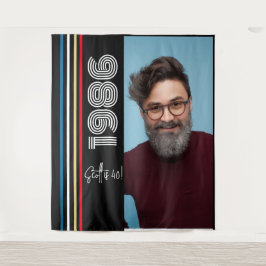 Tapete De Parede Retro Stripe Vintage 1986 40th Birthday Photo