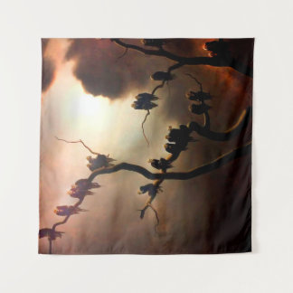 Tapete De Parede Retro vívido - fantasmas em uma árvore