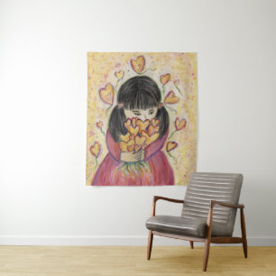 Tapete De Parede Reunindo Amor Corações Arte Parede Parede