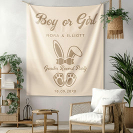 Tapete De Parede Revelação de Gênero bege-claro-coelho moderno