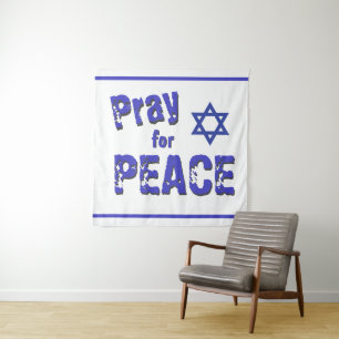 Tapete De Parede Reze pela Paz Israel Grunge Font