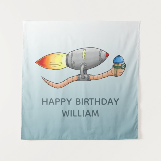 Tapete De Parede Rocket Worm (Frente)