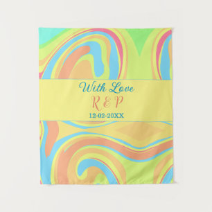 TAPETE DE PAREDE RODELA PASTEL RETRÔ ADICIONAR NOME LETRA DATA MOD