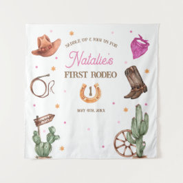 Tapete De Parede Rodeo Cowgirl western Birthday Party