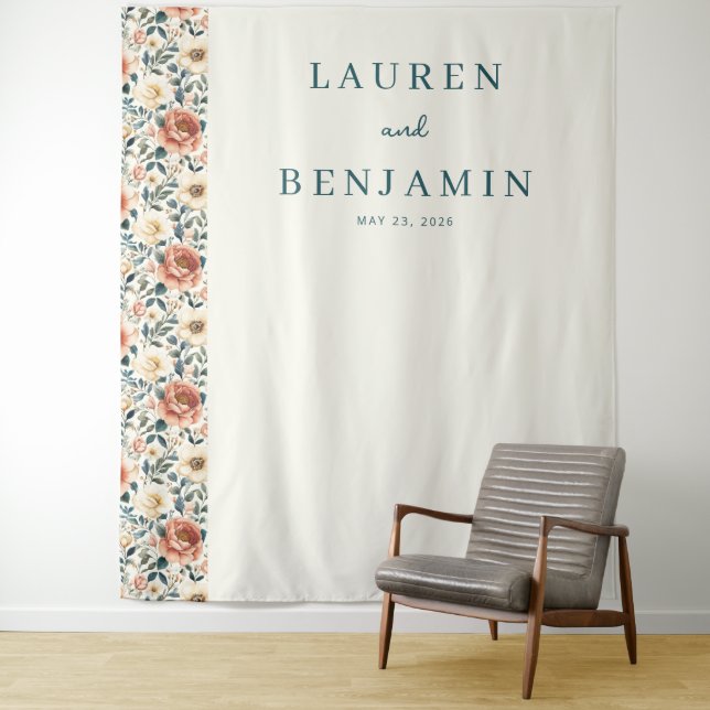 Tapete De Parede Romantic Cream Floral (In Situ)