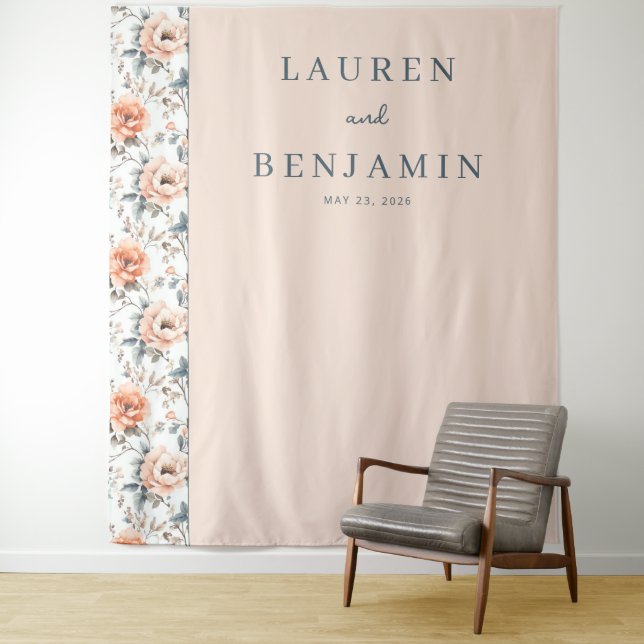 Tapete De Parede Romantic Peach Floral (In Situ)