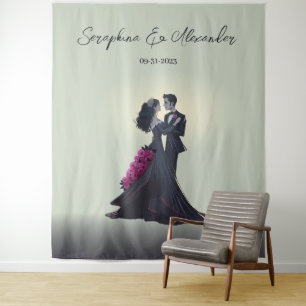 Tapete De Parede Romântica Gothic Amantes Elegante Panorama de Casa