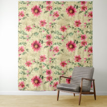 Romântica vintage aqucolor floral Natural