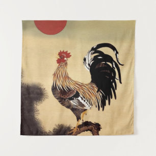 Tapete De Parede Rooster Crowing por Ito Jakuchu